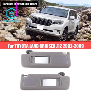 ที่บังแดดด้านหน้ารถยนต์ พร้อมกระจก และไฟ LED 74310-6A020-A1 สําหรับ TOYOTA LAND CRUISER J12 2002-2009 1 คู่