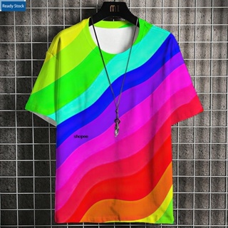 เสื้อเชิ้ตแขนสั้นลําลอง คอปก ลาย Pride Month Gay Love Lesbian สีรุ้ง สไตล์สตรีท แฟชั่นสําหรับผู้ชาย และผู้หญิง 2023