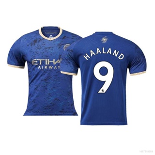 เสื้อยืดแขนสั้น ลายทีมชาติฟุตบอล Manchester City Rabbit Limited Haaland 23 24 พลัสไซซ์