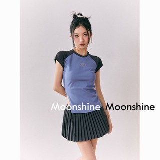 Moon  เสื้อครอป เสื้อแฟชั่นผู้หญิง y2k สีพื้น สําหรับผู้หญิง ใส่ไปคลับ ปาร์ตี้ 2023 NEW23062103 รุ่นใหม่ คุณภาพสูง ทันสมัย สวย A29J1QB 36Z230909