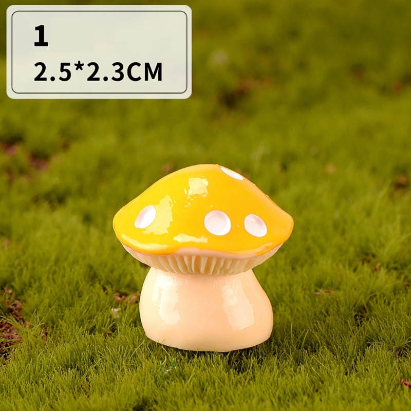 LIVI ตุ๊กตาเห็ดเรซิ่นขนาดเล็กมัลติฟังก์ชั่นเด็กผู้ใหญ่ DIY - รูปที่ 4