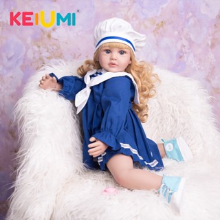 Keiumi ตุ๊กตาเด็กทารกแรกเกิด ซิลิโคนจําลอง น่ารัก ขนาด 80 ซม. 60 ซม.