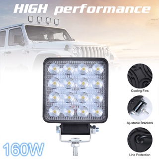 ไฟ LED 160W 6000K 16000LM ทรงสี่เหลี่ยม กันน้ํา สําหรับรถบรรทุก ออฟโร้ด Suv เรือ JK 4Wd