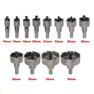 ชุดดอกสว่านโฮลซอว์ สเตนเลสอัลลอย ขนาด 15 มม.-50 มม. สําหรับตัดไม้ 12 ชิ้น ต่อชุด