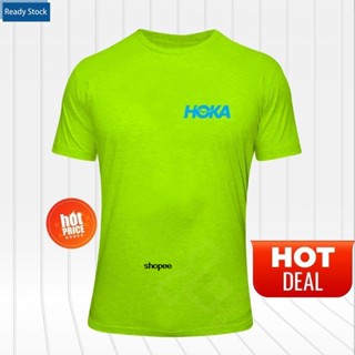 เสื้อยืดแขนสั้น ผ้าไมโครไฟเบอร์ พิมพ์ลาย Dri-Fit Hoka Time to Fly Hiking Trail Running สําหรับผู้ชาย