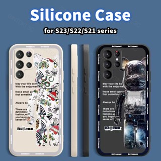【5 สี】 Samsung S23 Ultra S22 Plus S21 FE เคส นิ่ม ปกปิด หมี เรืองแสง เคสโทรศัพท์มือถือ การ์ตูน ซิลิโคน พร้อมเชือกเส้นเล็ก แถบตัด แฟชั่น ยอดนิยม เคส