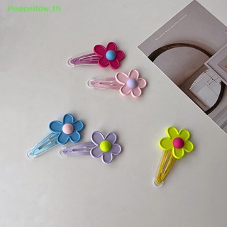 Peacellow กิ๊บติดผม ลายดอกไม้ สีแคนดี้ สําหรับเด็กผู้หญิง 1 ชิ้น