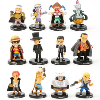 DARON ตุ๊กตาฟิกเกอร์ PVC รูปการ์ตูนจระเข้ Luffy Sabo สําหรับเด็ก เก็บสะสม 12 ชิ้น ต่อชุด