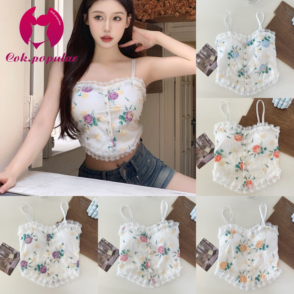 #062 เสื้อสายเดื่ยวแฟชั่นแซ็กชิ่ สปอร์ตบราสายเดื่ยวมีฟองนํา COK