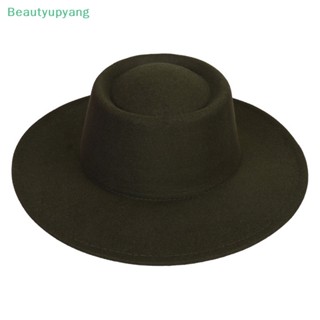 [Beautyupyang] Fedora หมวกปีกกว้าง 8.5 ซม. ผ้าวูล สไตล์อังกฤษ สําหรับผู้ชาย ผู้หญิง 2023