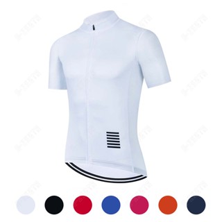 เสื้อกีฬาแขนสั้น แบบแห้งเร็ว สีขาว สําหรับขี่จักรยาน MTB