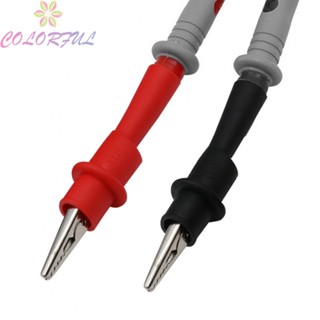 【COLORFUL】Clamp 1Pair AC DC 10A 1000V Antiskid Wire Tips Test Clip Measuring Tools