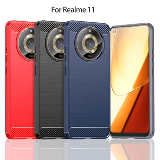 เคสโทรศัพท์มือถือ แบบนิ่ม ลายคาร์บอน สําหรับ Realme 11 10 9 Pro Pro+ 10S 9i 5G 6 8 Pro Plus 6S GT Realme C53 Narzo N53 50i Prime 50 Pro