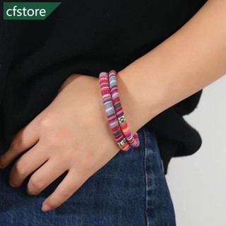 Cfstore สร้อยข้อมือ เชือกผ้า แม่เหล็ก สไตล์โบฮีเมียน โบฮีเมียน สําหรับทุกเพศ U9Y6