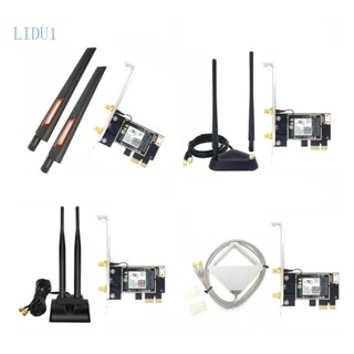 Lidu1 อะแดปเตอร์การ์ด WiFi PCIe 3000M BT5 1 Dual-Band 2 4G 5G AX200 AX200NGW