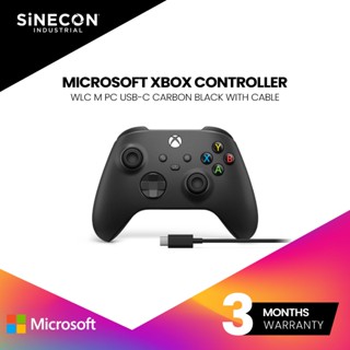 Microsoft Xbox Controller คอนโทรลเลอร์สำหรับเล่นเกม Xbox WLC M PC USBC CARBON BLACK พร้อมสาย