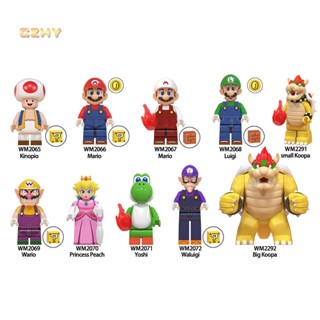 ของเล่นตัวต่อฟิกเกอร์ การ์ตูน Mario Luigi Bros Kinopio Koopa Yoshi ขนาดเล็ก สําหรับเด็ก WM6103