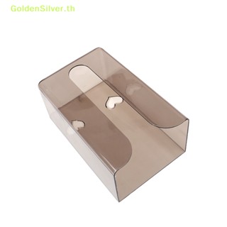 Goldensilver กล่องทิชชู่ติดผนัง ทรงสี่เหลี่ยมผืนผ้า สีเงิน สําหรับห้องน้ํา