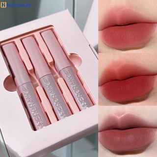 Herorange เซ็ตลิปสติก Romantic Ballet Small Powder Tube Lip Balm Velvet Matte Plain White Moisturizing Waterproof Non-fading highgoss.th