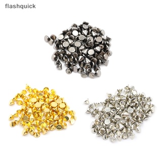 Flashquick หมุดสตั๊ด ทรงกลม ขนาด 10 มม. สําหรับงานฝีมือ หนัง 100 ชิ้น