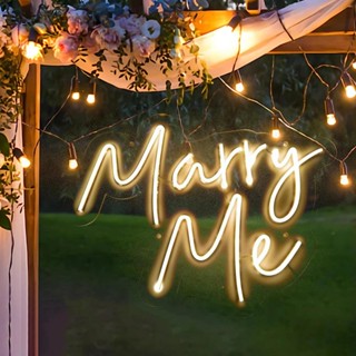 ป้ายไฟนีออน อะคริลิค ลายตัวอักษร Marry Me ขนาด 43X30 ซม. สําหรับตกแต่งงานแต่งงาน วันวาเลนไทน์ ปาร์ตี้