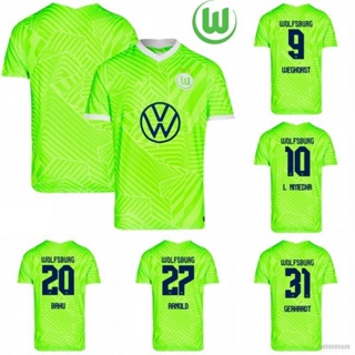 เสื้อกีฬาแขนสั้น ลายทีมชาติฟุตบอล VfL Wolfsburg SI 2021-2022 ชุดเหย้า