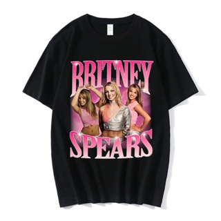 เสื้อยืดแขนสั้น พิมพ์ลายกราฟฟิคนักร้อง Britney Spears 90s สไตล์ฮิปฮอป โอเวอร์ไซซ์ 2023