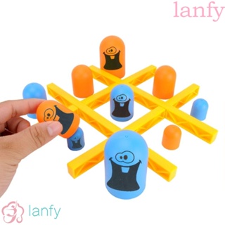 LANFY Tic Tac Toe เกมกระดานกลยุทธ์ ขนาดเล็ก ของเล่นเสริมพัฒนาการ การฝึกความคิดอัจฉริยะ การพักผ่อน การพักผ่อน เกมปริศนา แบบโต้ตอบ ตาราง สําหรับเด็ก ของเล่นเพื่อการศึกษา