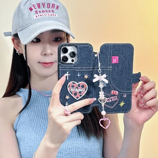 เคสโทรศัพท์มือถือ แบบฝาพับ ปักลายคาวบอย สําหรับ iPhone 14Pro 11 12 12Pro 12promax 13 13Pro 14promax 14 13promax 14promax