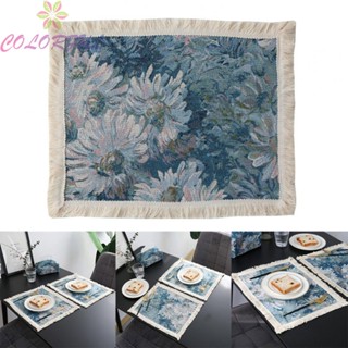 【COLORFUL】Table Mat Tablecloth Accessories Banquet Desktop Heat Resistant Kitchen