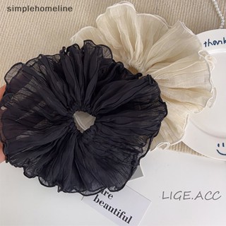 [simplehomeline] ยางรัดผม สองชั้น ดอกไม้ ผ้าฝ้าย ยางรัดผม ผู้หญิง แฟชั่น มัดผมหางม้า อุปกรณ์เสริม ใหม่ พร้อมส่ง