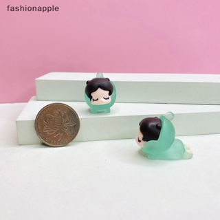 [fashionapple] ตุ๊กตาเรซิ่นเรืองแสงในที่มืด ขนาดเล็ก สําหรับตกแต่งบ้านตุ๊กตา 5 ชิ้น