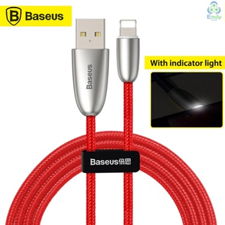 Baseus สายชาร์จ USB 1.5A พร้อมไฟแสดงสถานะ ชาร์จเร็ว สําหรับ iPhone [23] [มาใหม่]