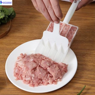 4 แถวเครื่องทำลูกชิ้นพลาสติกพร้อมช้อนทำลูกชิ้นแม่พิมพ์ลูกชิ้นปลา Make Making Meatball Handy Tool KDURANT