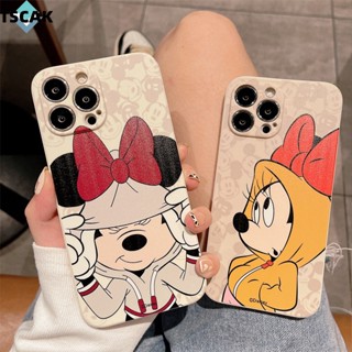 เคสโทรศัพท์มือถือ แบบนิ่ม ขอบสี่เหลี่ยม กันกระแทก ลายการ์ตูนมิกกี้ มินนี่เมาส์ สําหรับ Xiaomi 13 12 12T 11 11T 10T 9T Pro Lite