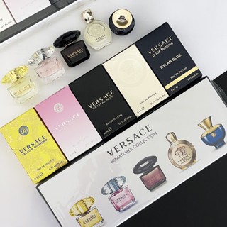 (5ml * 5) Versace diamond perfume sample set of five Vers Poseidon Dylan ชุดกล่องของขวัญ ตัวอย่างเพชร eau de toilette Q 5 มล. สําหรับผู้หญิง