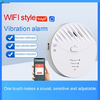 Tuya WiFi Smart Door Sensor Alarm Wireless Vibration Detector Window Glass Break 130dB Alarm Sound SmartLife Security Protection บ้าน