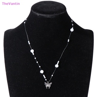 Thevantin ใหม่ สร้อยคอโซ่ จี้ผีเสื้อ แวววาว เครื่องประดับ สําหรับผู้หญิง ของขวัญ