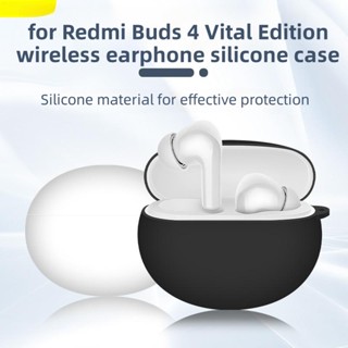 เคสซิลิโคนนิ่ม กันกระแทก ล้างทําความสะอาดได้ สําหรับ Redmi Buds 4 Vital Edition Redmi Buds 4 Vital Edition