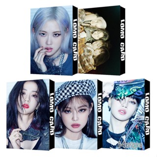 I4otpc 30cs Kpop ชุดการ์ดโลโม่ สีดํา และสีชมพู Lovesick Girls Jisoo Jennie Lisa Rose Photocards 88x56 มม.