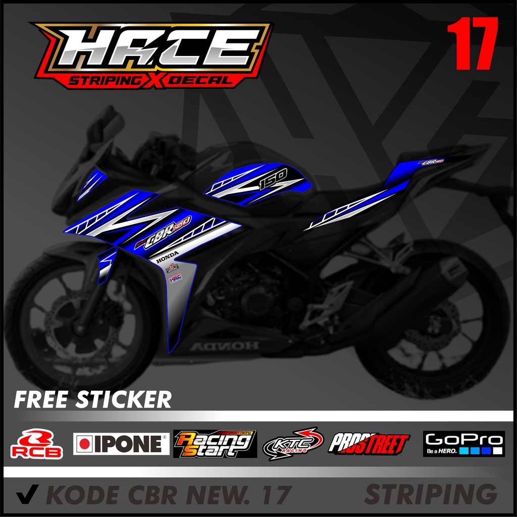 17 สติ๊กเกอร์ Striping Decal CBR 150 R สติ๊กเกอร์แข่ง Honda CBR 150 R facelift 2019