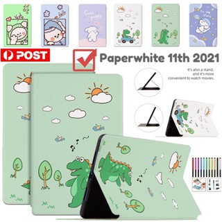 เคสหนัง ฝาพับ ลายการ์ตูน กันกระแทก สําหรับ Amazon Paperwhite 11th Gen 2021 6.8 นิ้ว