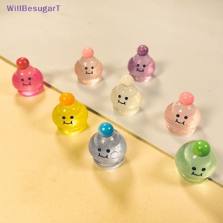 [WillBesugarT] เครื่องประดับเรซิ่นเรืองแสง ลายการ์ตูนน่ารัก ขนาดเล็ก สีแคนดี้ สําหรับตกแต่งรถยนต์ 5 ชิ้น