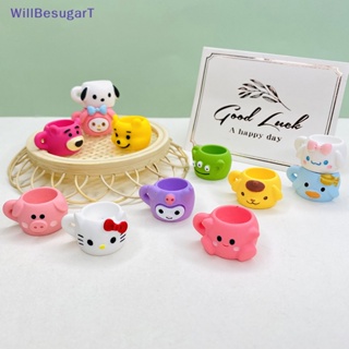 SANRIO [WillBesugarT] พวงกุญแจ รูปการ์ตูนซานริโอ้ สีแคนดี้ สําหรับตกแต่งบ้านตุ๊กตา 5 ชิ้น