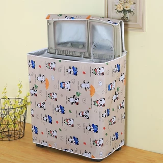 【พร้อมส่ง】ผ้าคลุมเครื่องซักผ้า ทรงกระบอกคู่ 12 กก. -18 กก. กันน้ํา กันฝุ่น กันแดด