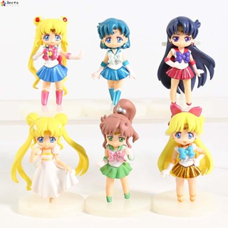 LEOTA โมเดลฟิกเกอร์ PVC อนิเมะเจ้าหญิงเซเลอร์มูน Tsukino Usagi 6 ชิ้น ต่อชุด