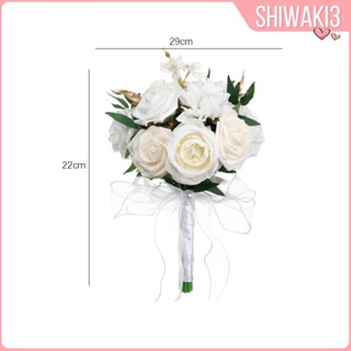 [Shiwaki3] ช่อดอกไม้ประดิษฐ์ หรูหรา สําหรับเจ้าสาว งานแต่งงาน