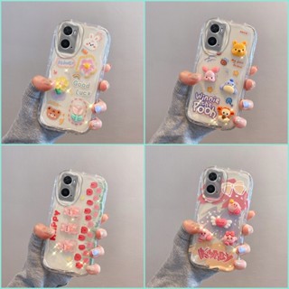 เคส OPPO A96 A92 A76 A54 F11 5G 4G ตุ๊กตาสามมิติ สีใส การ์ตูน กรณีป้องกันโทรศัพท์มือถือ TY4