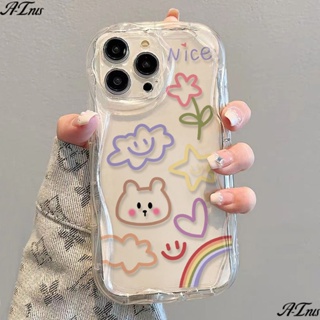 ✅เคสป้องกันโทรศัพท์มือถือใส แบบนิ่ม ลายกราฟฟิตี้ กันกระแทก สําหรับ Apple Iphone 12 8p 11 Promax 14 7 13 xr xs