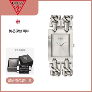 (($Most Popular $) GUESS นาฬิกาข้อมือควอตซ์แฟชั่น สายแก็ส ทรงสี่เหลี่ยม สําหรับสตรี U1117L1